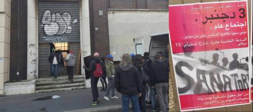 Manifesti anche in arabo per il raduno no global negli ex bagni occupati