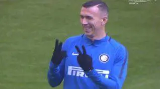 La reazione di Perisic  al gol di Brignoli al Milan