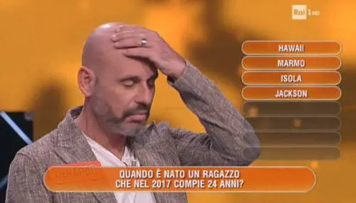 Gaffe a l'Eredità, Conti: "Siete forti in matematica"