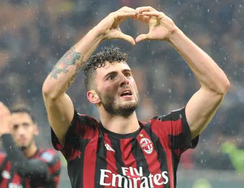 L’esultanza di Cutrone alla fine del derby