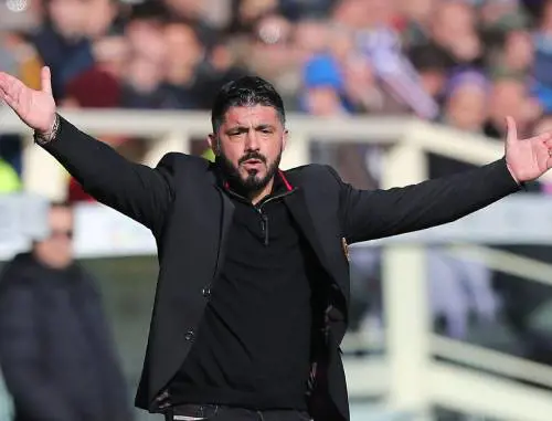 Gennaro Gattuso in panchina a Firenze