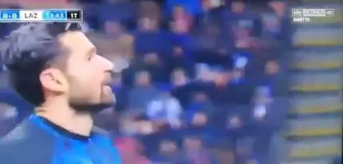Inter-Lazio, lo sputo di Candreva durante il match