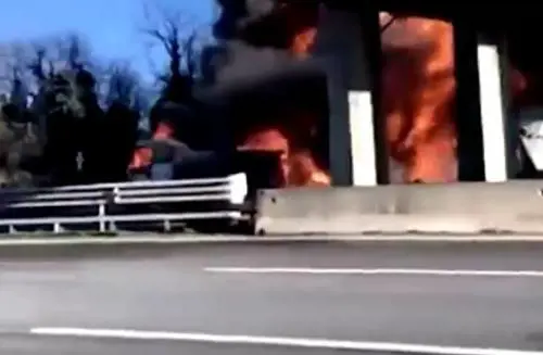 Incidente sulla A21, il video di un testimone