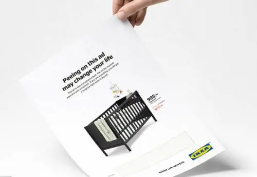 Nella pubblicità della culla Ikea c'è un test di gravidanza