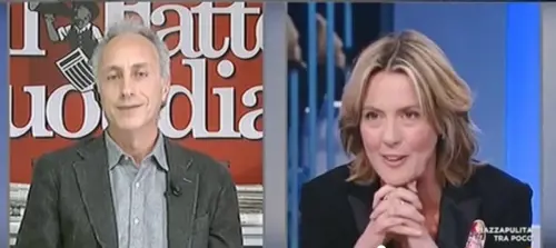 Lite in diretta televisiva tra Travaglio e Lorenzin