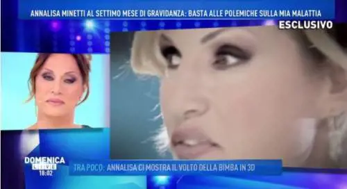 Annalisa Minetti: "Non trasmetterò malattia a mia figlia"