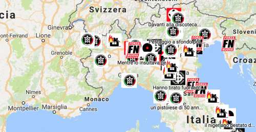 La mappa online dei collettivi per schedare le "violenze neofasciste"