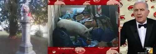 Rivincita su Gene Gnocchi: fiori alla Petacci nel parco dei partigiani