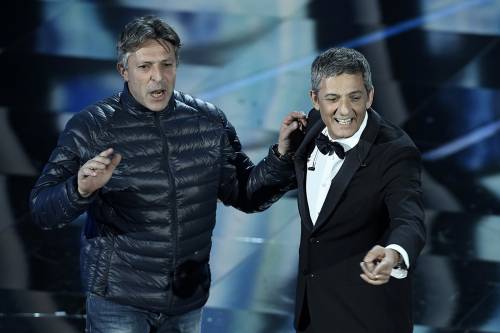 Sanremo, un intruso sul palco dell'Ariston