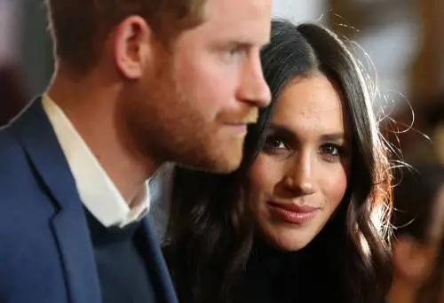 Meghan Markle raggiante col Principe Harry