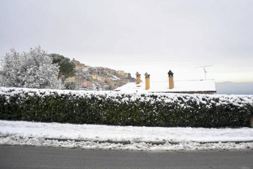 Neve e gelo sui Castelli romani