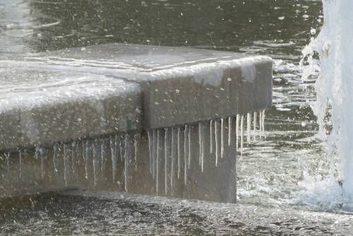 Freddo e gelo: fontane ghiacciate a Milano
