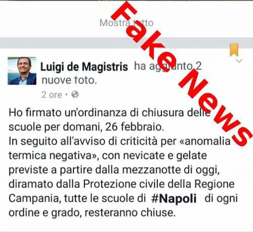 Col maltempo fioccano le fake news, i disagi dei genitori