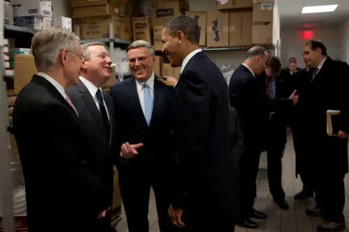 Il senatore Durbin e Obama in una foto di Wikimedia Commons