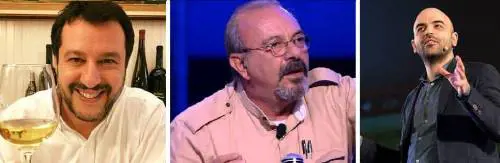 Salvini brinda ai suoi nemici. Saviano, Vauro & Co. si irritano