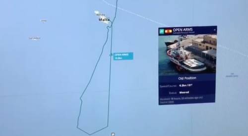 Il tracciato della nave della Ong Open Arms