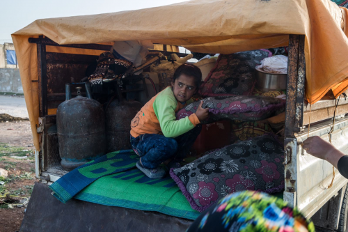 I civili sfollati di Afrin