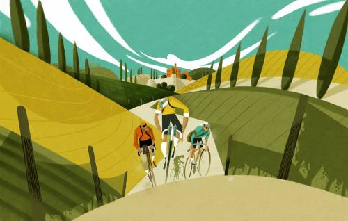 "Veni, vidi, bici": i poster del Giro raccontano la storia del ciclismo