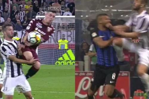 Pjanic-Rafinha come Baselli-Pjanic: stesso fallo, decisioni differenti