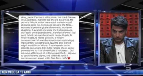 Gf, Luigi Favoloso scopre in diretta che Nina Moric lo ha lasciato