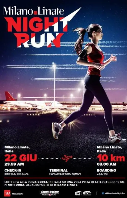 Linate night run, duemila podisti pronti al decollo