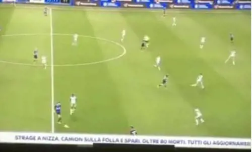 Inter-Sassuolo, la gaffe di Sky nel sottopancia: "Attentato a Nizza, 80 morti"