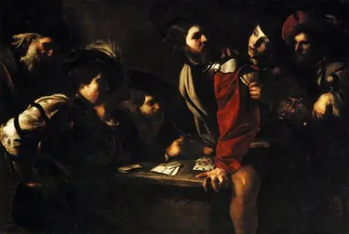 "I giocatori di carte" prima dell'attentato