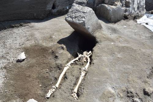 A Pompei tornano alla luce i resti di una vittima dell'eruzione