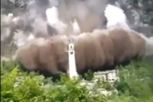 1500 persone bloccate da una frana in Valchiavenna