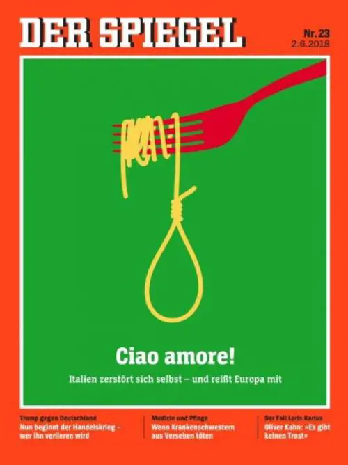 Altro insulto all'Italia da Spiegel Uno spaghetto come un cappio