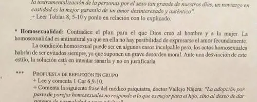 Spagna, sotto inchiesta per aver citato la Chiesa sull'omosessualità