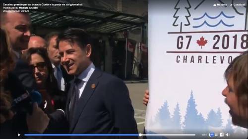 G7, Conte parla con i giornalisti ma Casalino lo porta via