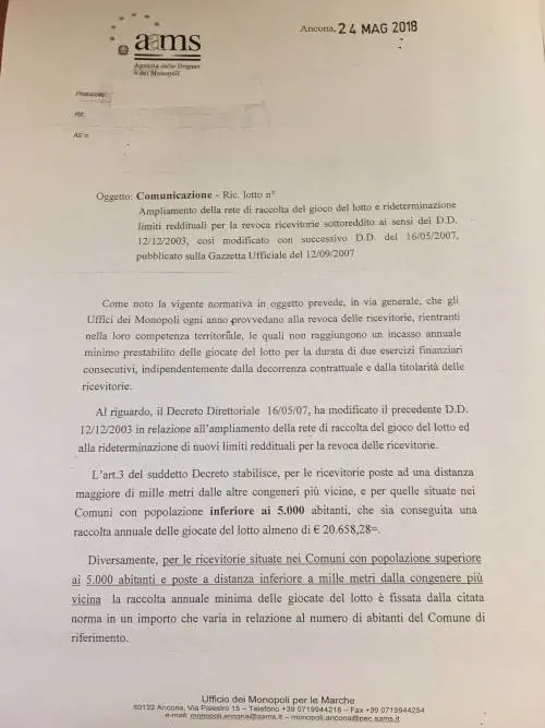 Così i Monopoli di Stato gelano i terremotati con una lettera