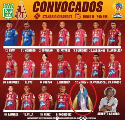 Colombia, squadra convoca la Madonna e vince lo scudetto