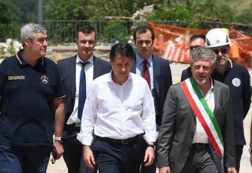 Il premier Conte dai terremotati di Amatrice e Accumoli e Arquata del Tronto