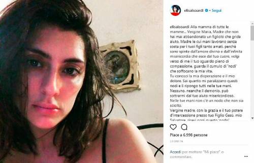 La Isoardi prega la Madonna su Instagram e viene sommersa di insulti