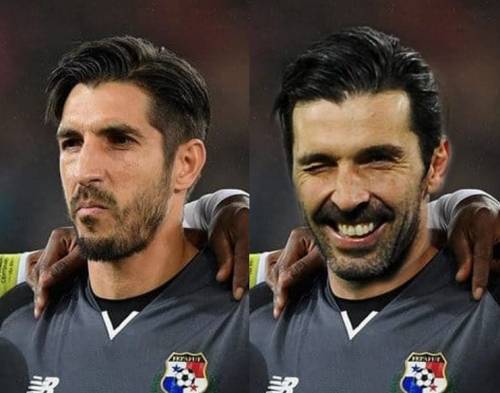 L'incredibile somiglianza di Buffon e il portiere di Panama