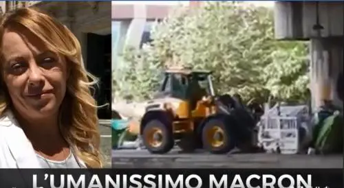 Meloni incastra Macron col video sugli sgomberi: "Migranti? Stai zitto"