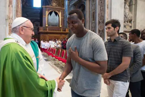 Centonovanta migranti in cammino per incontrare Papa Francesco