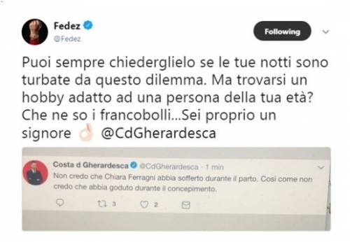 Della Gherardesca punge Ferragni. E Fedez: "Trova hobby per la tua età"