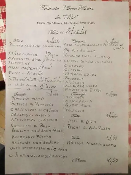 Piatti d'antan a 2 euro e 50: addio Albero Fiorito