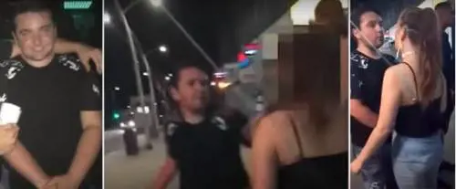 Una ragazza lo provoca e allora lui la stende con un pugno al volto