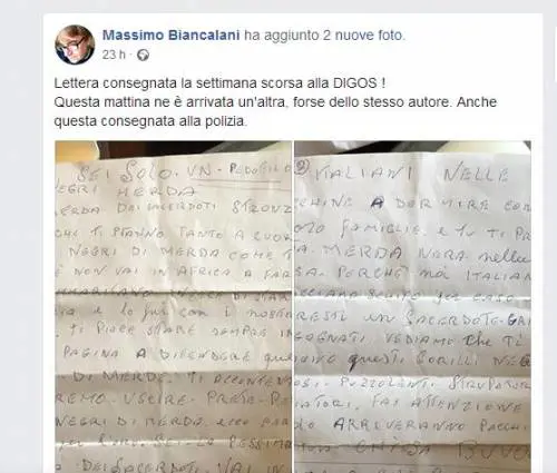 Pistoia, don Biancalani riceve lettere minatorie