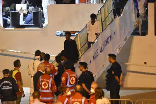 Lo sbarco dei minori dalla Diciotti