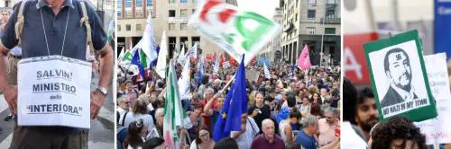 Sfilata buonista della sinistra. In piazza l'odio contro Salvini
