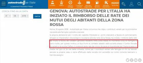 La gaffe di Autostrade: scambia un centro civico per un centro sociale