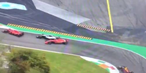 Gp Monza: contatto tra Hamilton e Vettel. Ferrari ai box