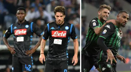 Napoli giù, sorpresa Sassuolo: ora l'anti-Juve è solo la Juve