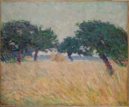 Umberto Boccioni "Paesaggio marino con alberi", 1908. olio su tela