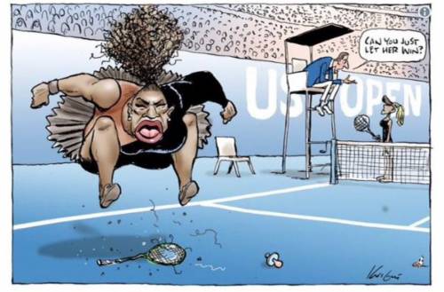 Vignettista accusato di razzismo per la caricatura di Serena Williams